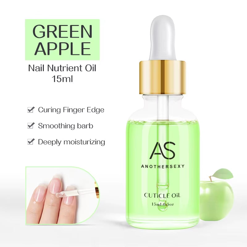 AS 15ML Dried Flower Cuticle Nutrient Oil Nourish Restore Damaged Nails Vitamin Nail Care Oil Soften Moisturizes Strength
