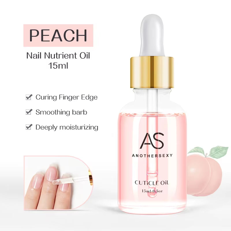 AS 15ML Dried Flower Cuticle Nutrient Oil Nourish Restore Damaged Nails Vitamin Nail Care Oil Soften Moisturizes Strength