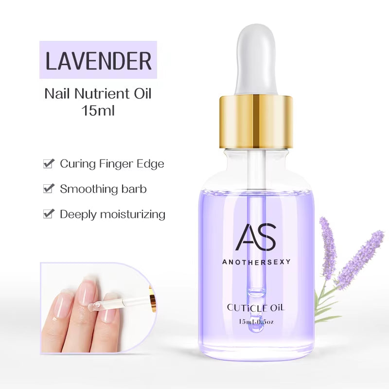 AS 15ML Dried Flower Cuticle Nutrient Oil Nourish Restore Damaged Nails Vitamin Nail Care Oil Soften Moisturizes Strength