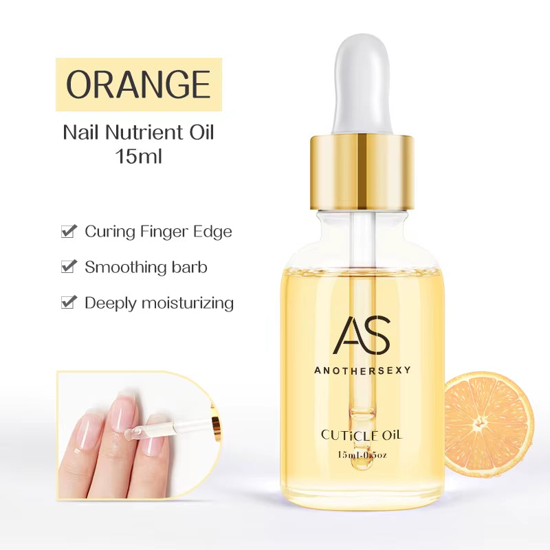 AS 15ML Dried Flower Cuticle Nutrient Oil Nourish Restore Damaged Nails Vitamin Nail Care Oil Soften Moisturizes Strength