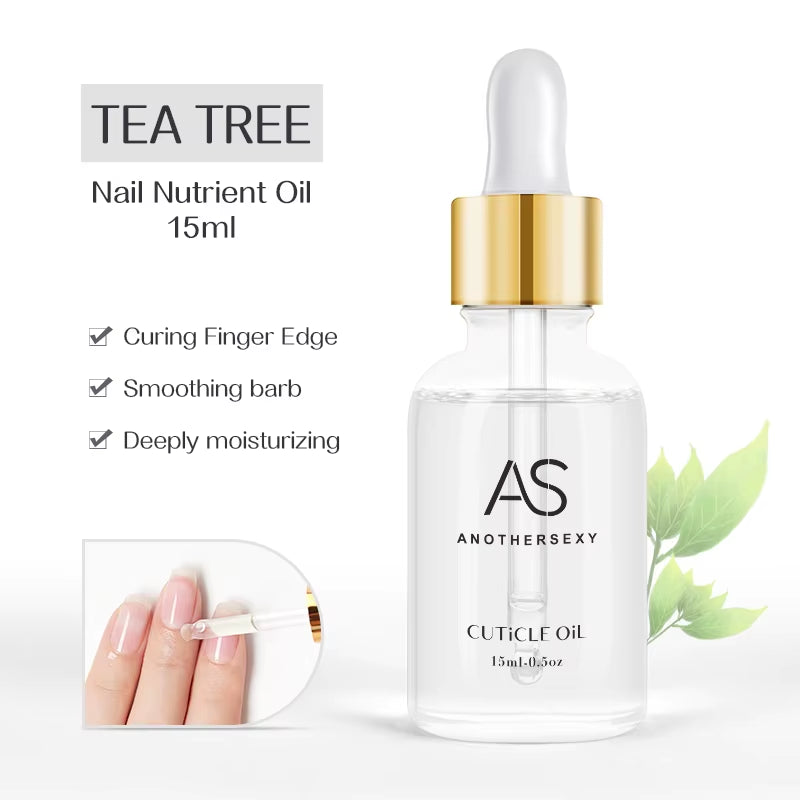 AS 15ML Dried Flower Cuticle Nutrient Oil Nourish Restore Damaged Nails Vitamin Nail Care Oil Soften Moisturizes Strength