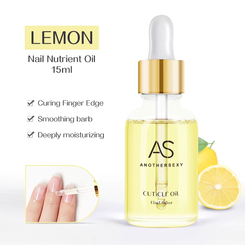 AS 15ML Dried Flower Cuticle Nutrient Oil Nourish Restore Damaged Nails Vitamin Nail Care Oil Soften Moisturizes Strength